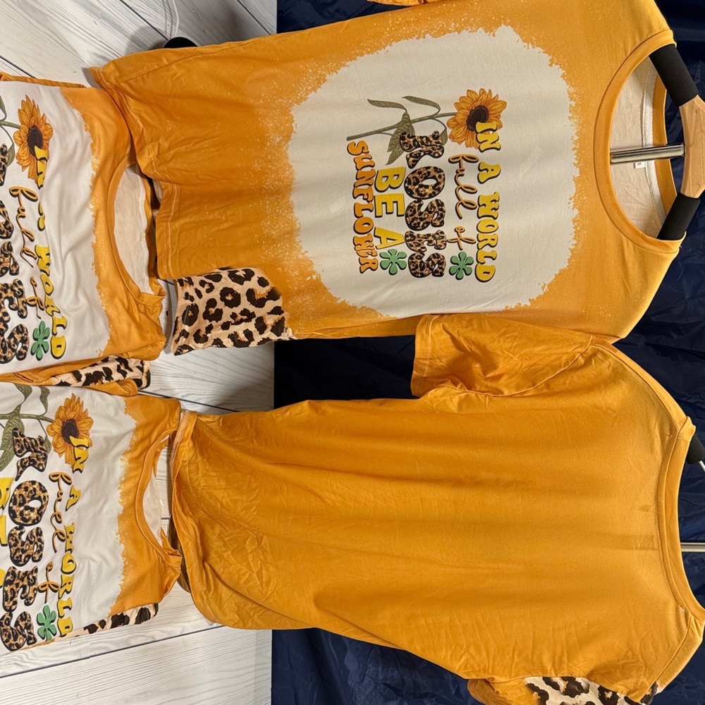 Sunflower Graphic Women's T-Shirt - Orange - Picture 4 of 7